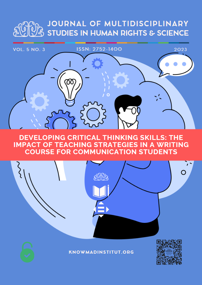 					View Vol. 5 No. 3 (2023): Development of Critical Thinking: Effects of Teaching Strategies in a Writing Course for Communication Students
				